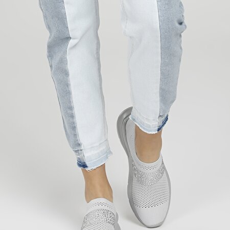 KIARA.Z 1FX Gri Kadın Slip On Ayakkabı