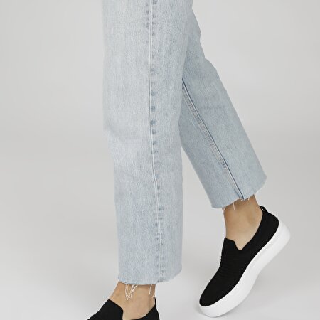 THEOGONY 1FX Siyah Kadın Slip On Ayakkabı