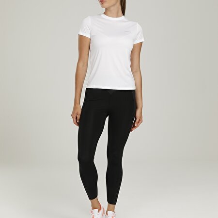 CT123 BASIC PES C NECK T- Beyaz Kadın T-Shirt_1