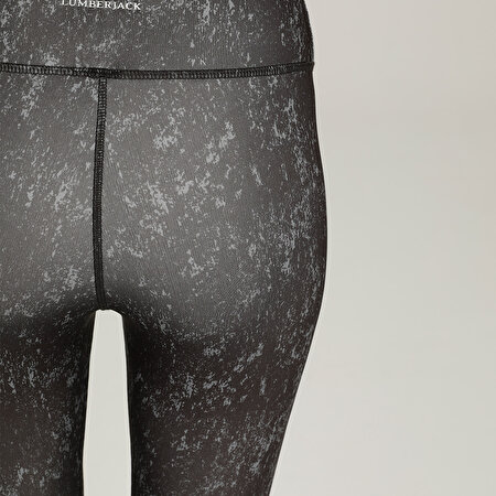 CT691 CAMILA AOP LEGGINGS Siyah Kadın Tayt_3