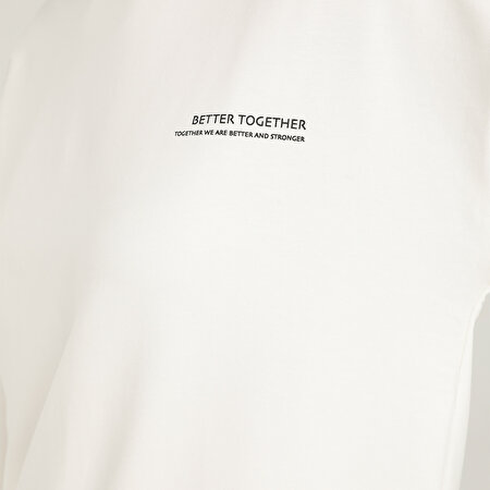 CT836 ANNA C NECK SLOGAN Ekru Kadın Sweatshirt_3