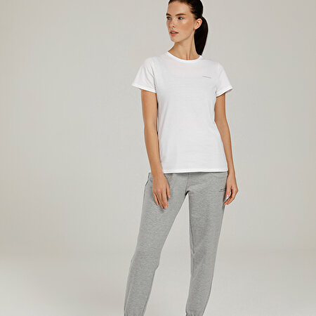CT122 BASIC C NECK T-SHIR Beyaz Kadın Kısa Kol T-Shirt_2