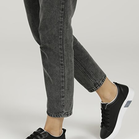 TINA 1FX Siyah Kadın Havuz Taban Sneaker