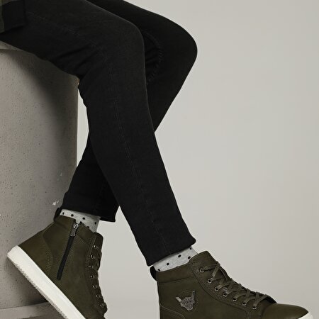 CARLOS 1PR Haki Erkek Sneaker Ayakkabı_1