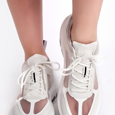 REDDA Beyaz Kadın Sneaker Ayakkabı_1