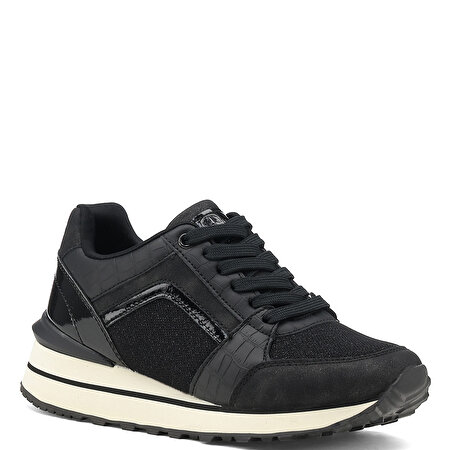 KONTLY 1PR Siyah Kadın Sneaker
