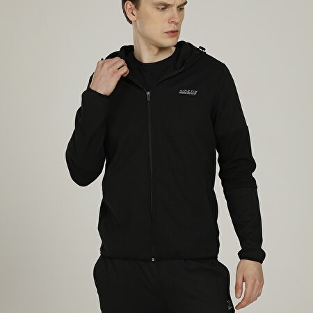 SN589 RUSH COLORBLOCK FUL Siyah Erkek Eşofman Üstü