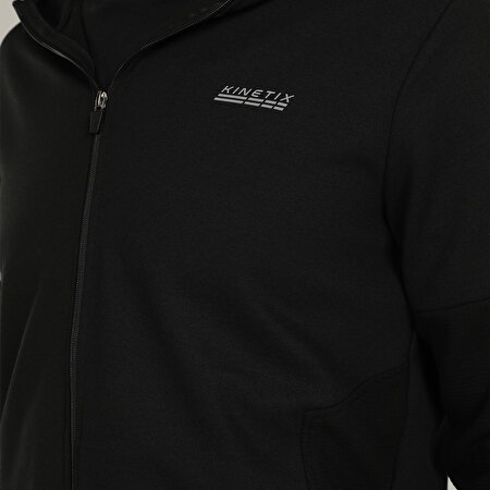SN589 RUSH COLORBLOCK FUL Siyah Erkek Eşofman Üstü_3