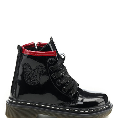 511800.P1PR Siyah Kız Çocuk Sneaker Bot_1
