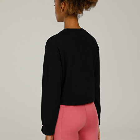 SN636 LISA GATHERED SWEAT Siyah Kadın Sweatshirt_1