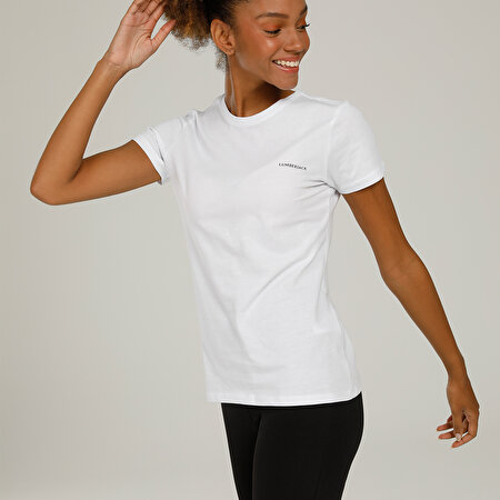 CT122 BASIC C NECK T-SHIR Beyaz Kadın T-Shirt