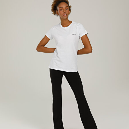 CT122 BASIC C NECK T-SHIR Beyaz Kadın T-Shirt_2