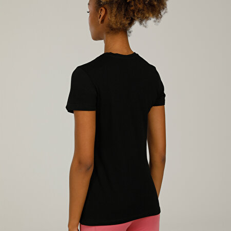 SN226 BASIC C NECK T-SHIR Siyah Kadın T-Shirt_1