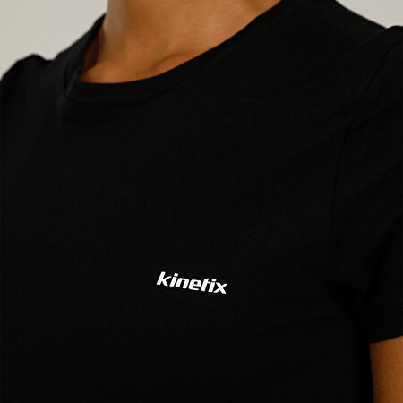 SN226 BASIC C NECK T-SHIR Siyah Kadın T-Shirt_3