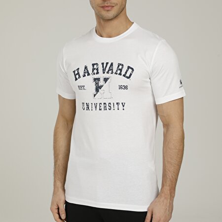 SN684 HARVARD T-SHIRT 2FX Beyaz Erkek T-Shirt