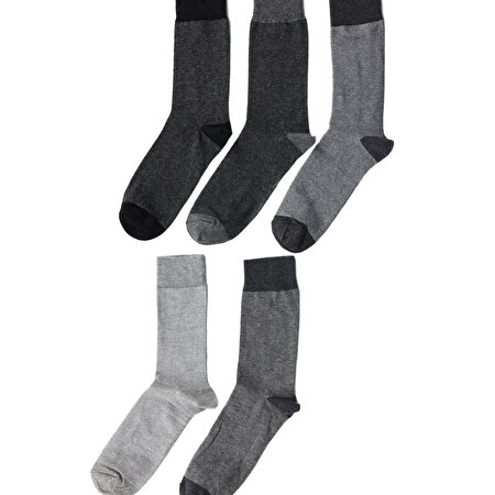 CIZGI 5 LI SKT-M 2FX Siyah Erkek Soket Çorap
