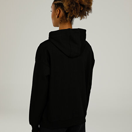 CT1165 ANNA HOODIE 2FX Siyah Kadın Sweatshirt_2