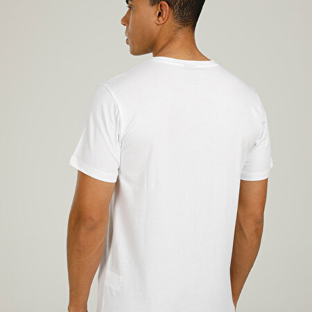 SN731 LIAM CHEST DETAIL T Beyaz Erkek Kısa Kol T-Shirt_1