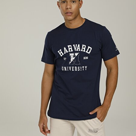 SN684 HARVARD T-SHIRT 2FX Lacivert Erkek T-Shirt