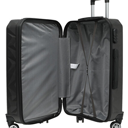 HEXAGON -B  2FX Antrasit Unisex Büyük Boy Valiz_2