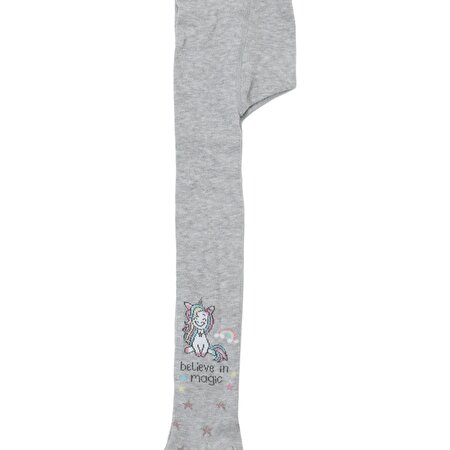 RAINBOW TIGHTS-G 2PR GRI MULTI Kız Çocuk Külotlu Çorap