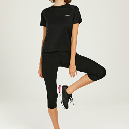 CT151 MARIA PES T-SHIRT 2 Siyah Kadın Kısa Kol T-Shirt_2