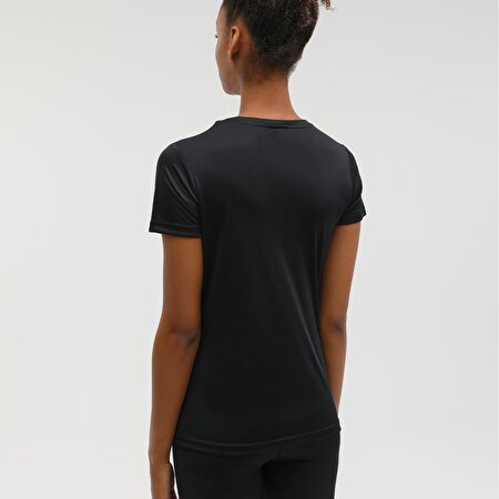 W-SN230 BASIC PES C NECK Siyah Kadın Kısa Kol T-Shirt_1