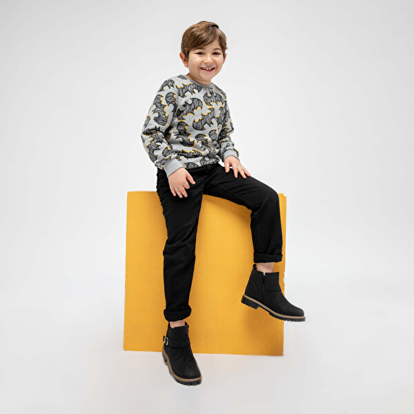 Yellow Kids Richard Siyah Erkek Cocuk Biker Bot 100439143 Instreet