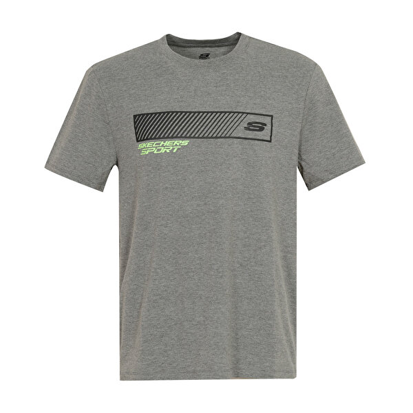 Skechers Graphic Tee S M Crew Neck Antrasit Erkek Kisa Kol T Shirt 100546557 Instreet