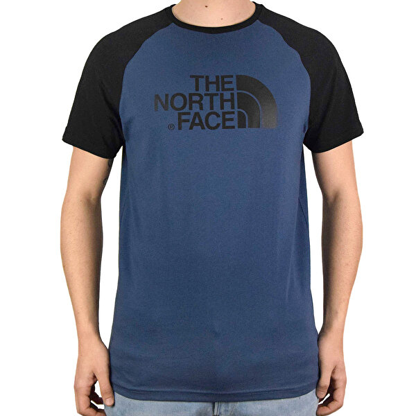 The North Face M S S Raglan Easy Eu Mavi Erkek Kisa Kol T Shirt 100576730 Instreet