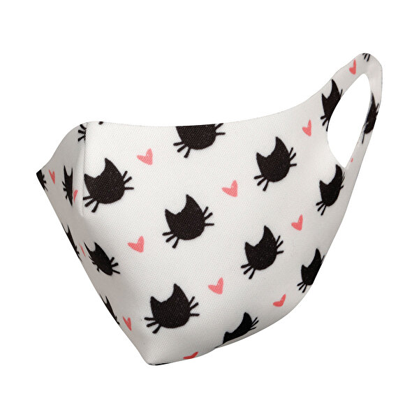 cats hearts yikanabilir m beyaz kiz cocuk maske