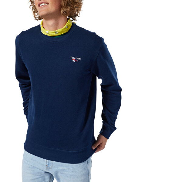 Reebok Small Vector Crew Lacivert Kadin Sweatshirt 100584432 Instreet