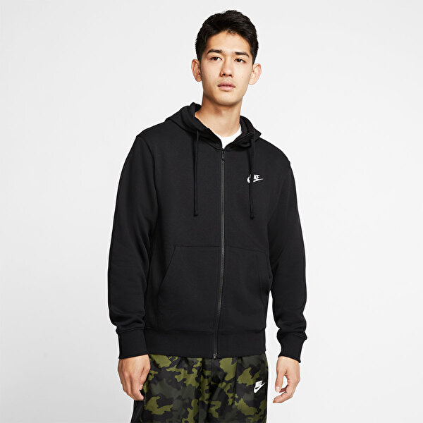 Nike M Nsw Club Hoodie Fz Ft Siyah Erkek Esofman Ustu 100663006 Instreet