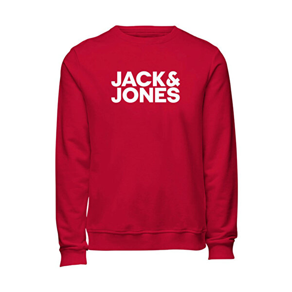Jack Jones Jjecorp Logo Sweat Crew N Kirmizi Erkek Sweatshirt 101016159 Flo