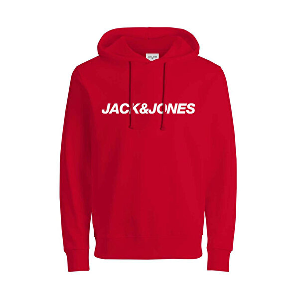 Jack Jones Jcovibe Sweat Hood Ka Kirmizi Erkek Sweatshirt 101016189 Flo