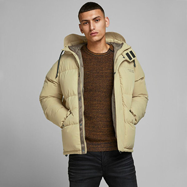 Jack Jones Jcotrant Puffer Jacket Lt Bej Erkek Mont 101057588 Instreet