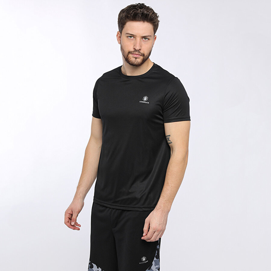 Lumberjack Basic Pes C Neck T Shirt Siyah Erkek T Shirt 100565123 Flo