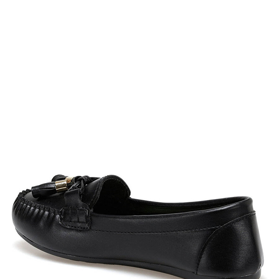DS20053 Siyah Kadın Loafer Ayakkabı_2
