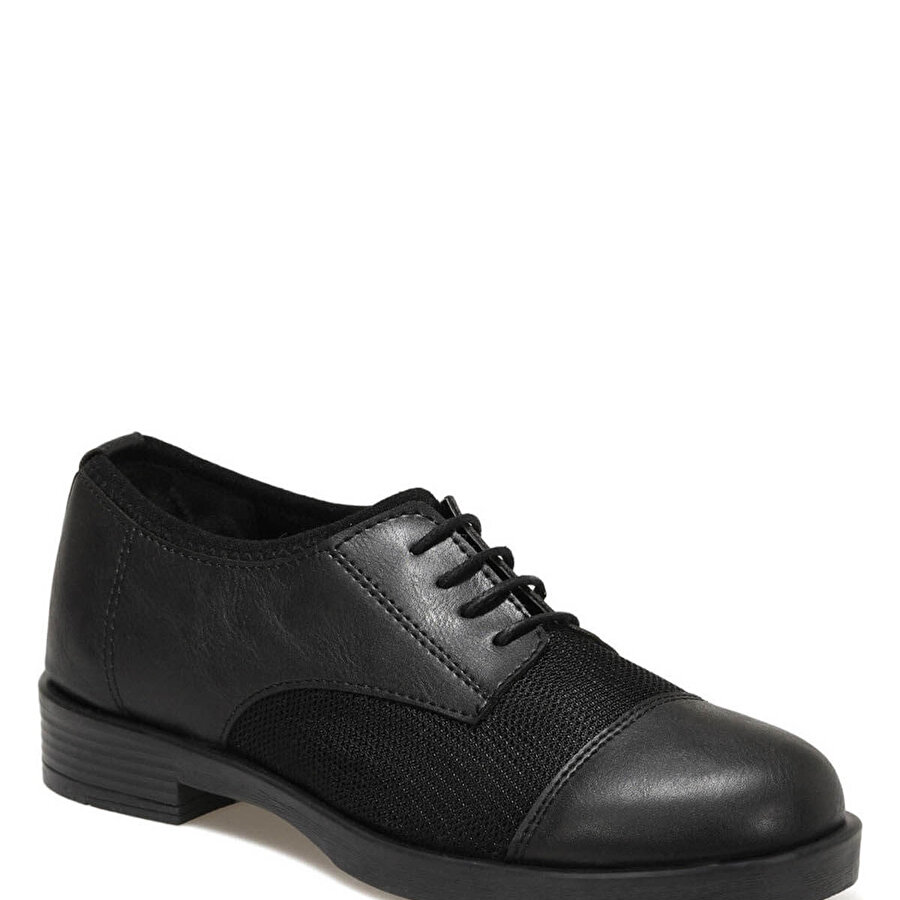 DS17037 1FX Siyah Kadın Oxford Ayakkabı_0