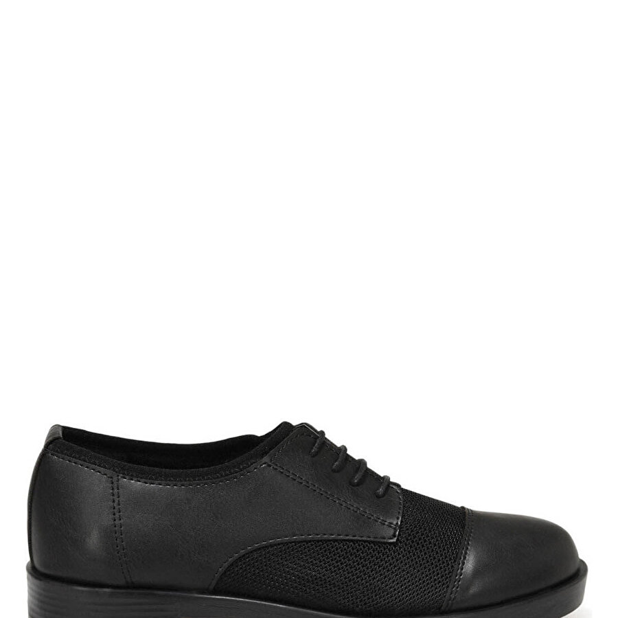 DS17037 1FX Siyah Kadın Oxford Ayakkabı_1