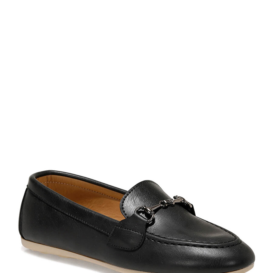 DS21010 1FX Siyah Kadın Loafer Ayakkabı_2