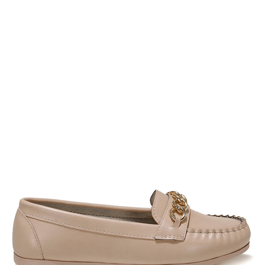 DS21071T 1FX Bej Kadın Loafer Ayakkabı_1