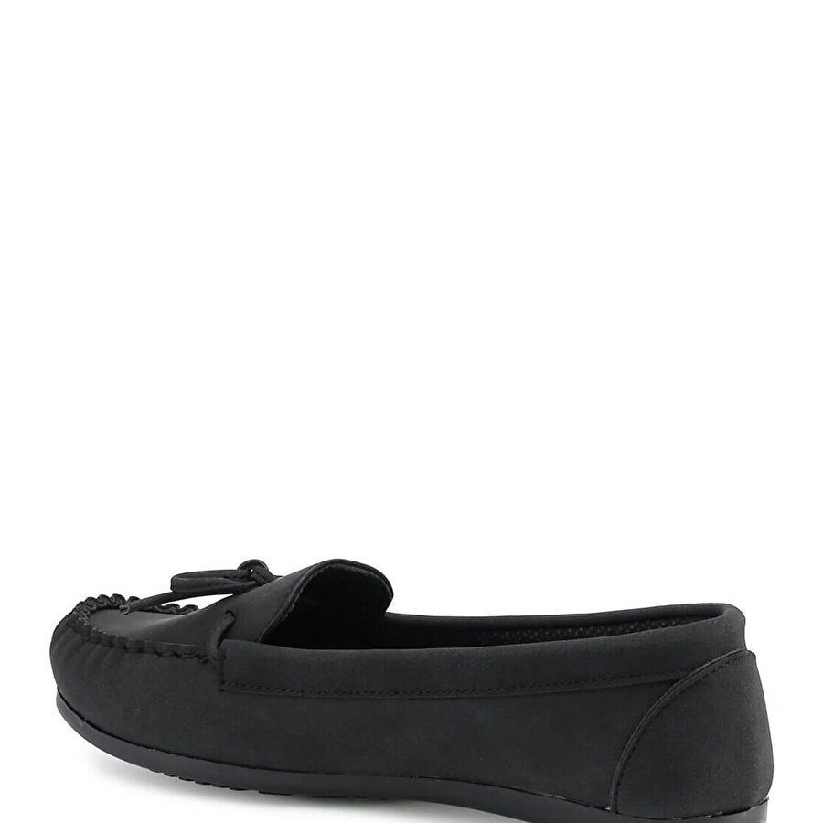 DS20054 1PR Siyah Kadın Loafer Ayakkabı_4