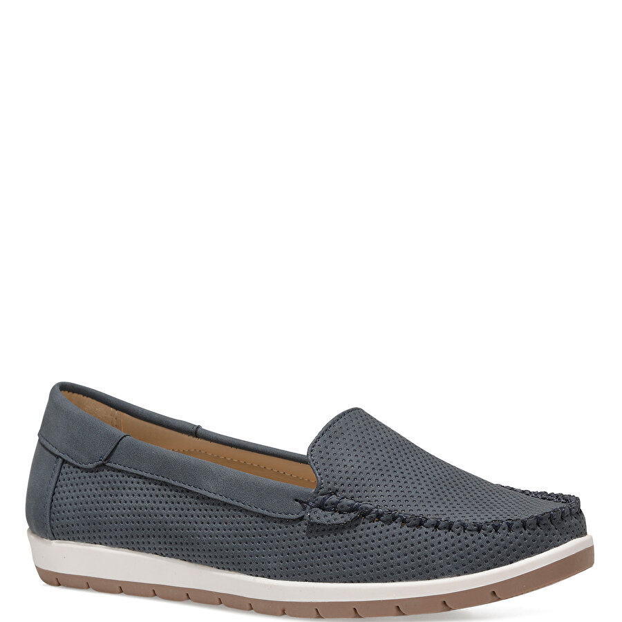 HUNT 1FX Lacivert Kadın Loafer Ayakkabı_2