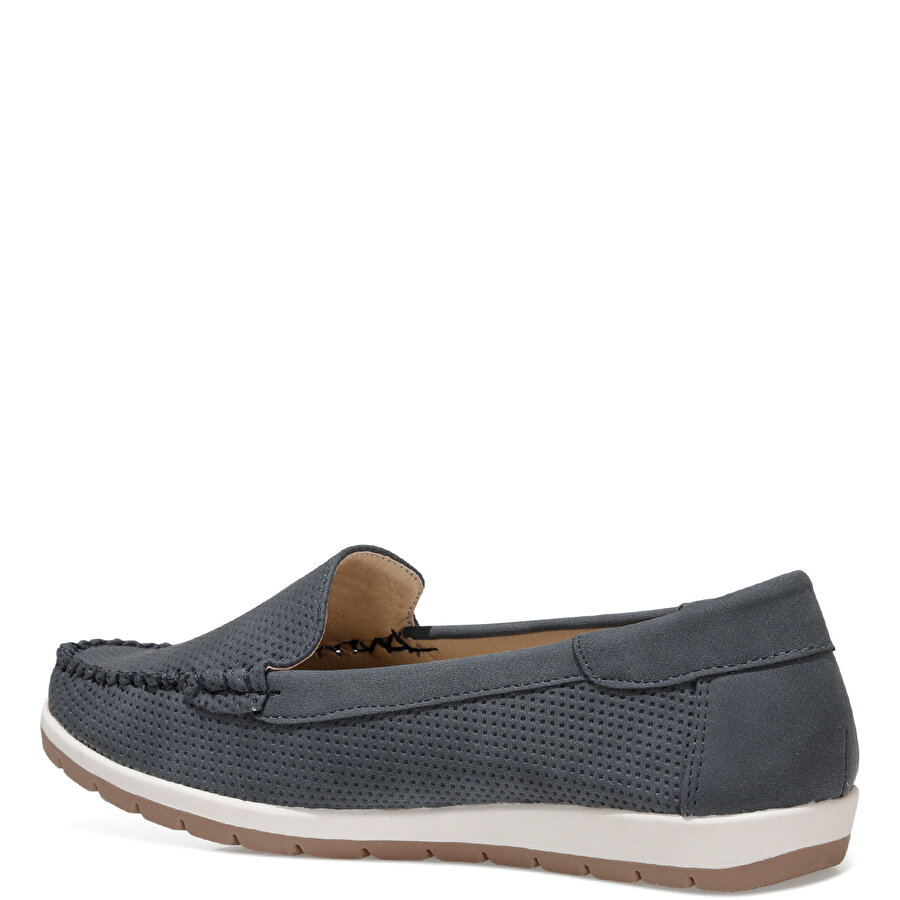 HUNT 1FX Lacivert Kadın Loafer Ayakkabı_4