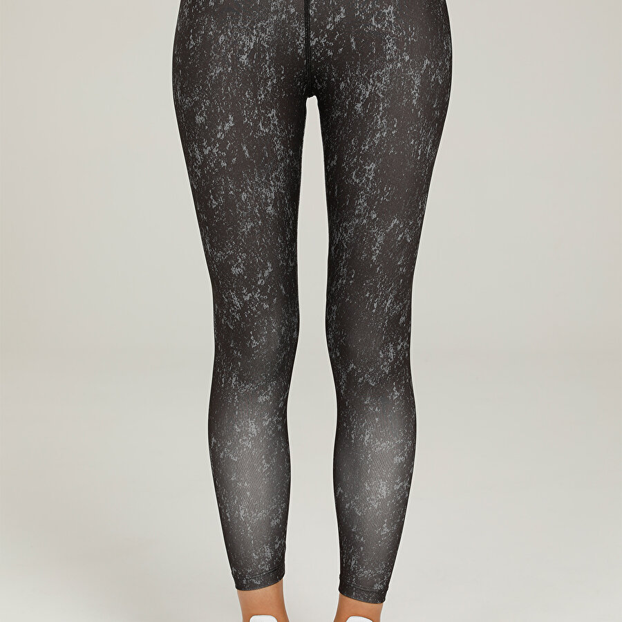 CT691 CAMILA AOP LEGGINGS Siyah Kadın Tayt_0