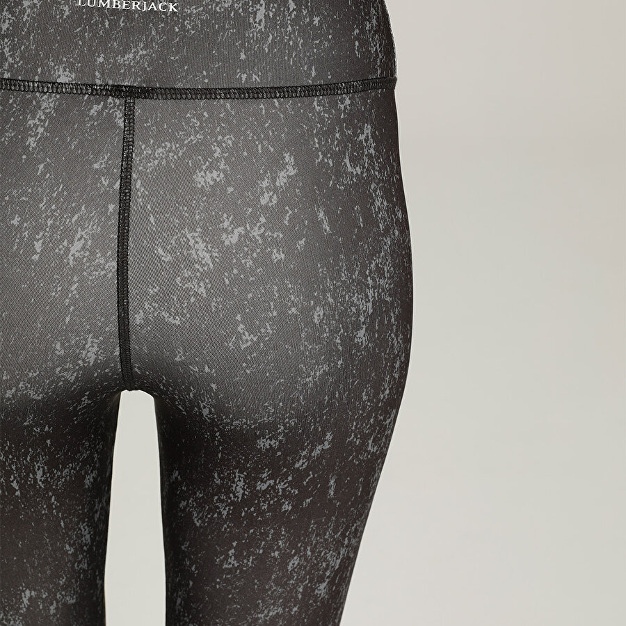 CT691 CAMILA AOP LEGGINGS Siyah Kadın Tayt_3