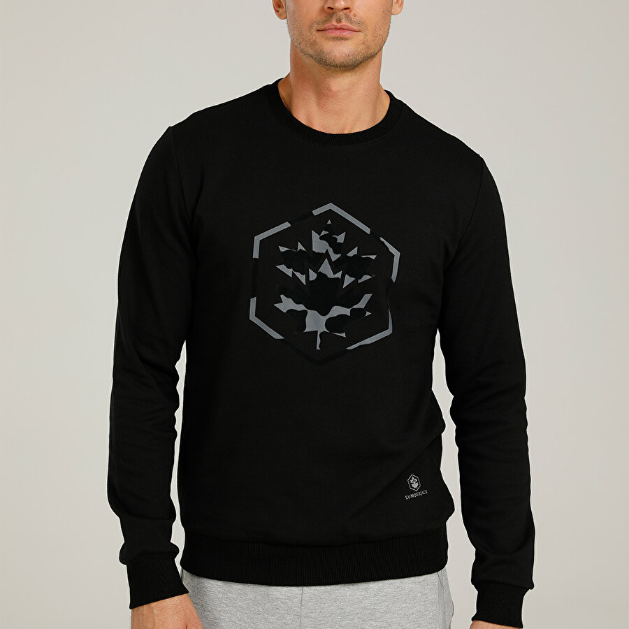 CT752 LOGAN SWEATSHIRT 1P Siyah Erkek Sweatshirt_0