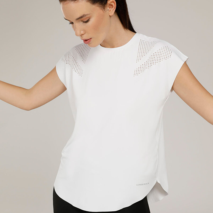 CT426 KATE SLEEVELESS T-S Beyaz Kadın T-Shirt_4
