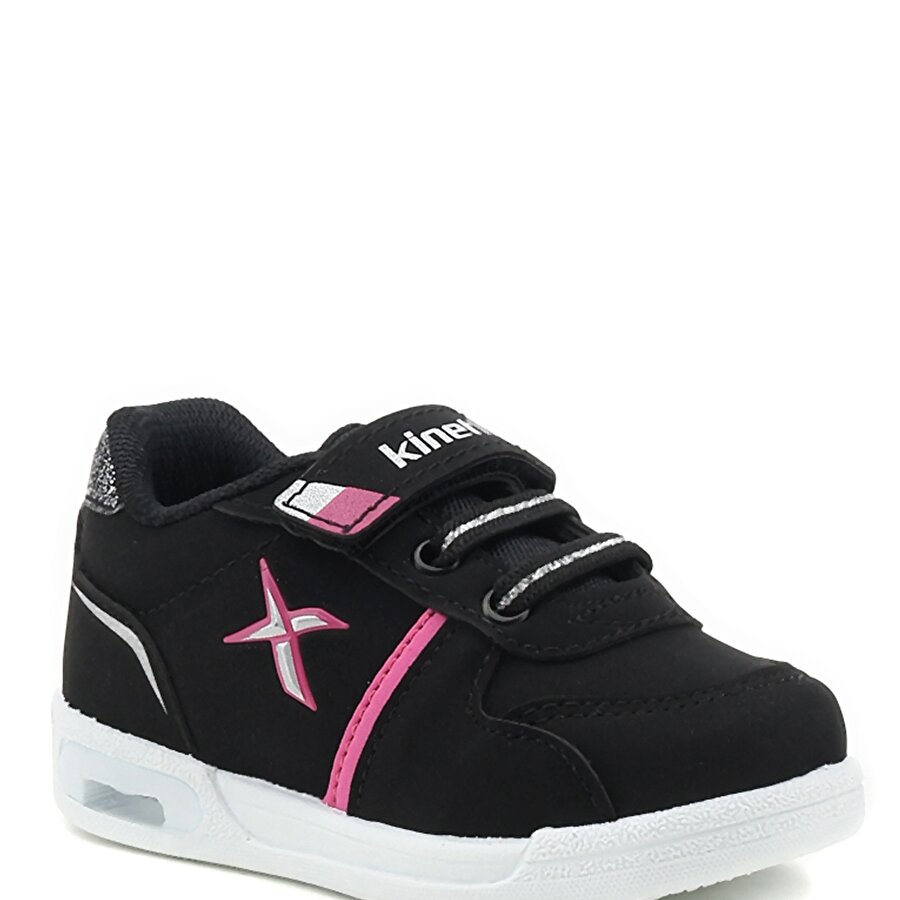 KREJA PU 1PR Siyah Kız Çocuk Sneaker Ayakkabı_0